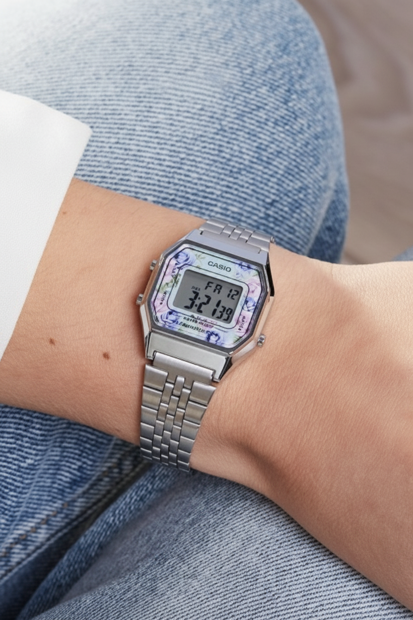 RELOJ CASIO DIGITAL LA680WA-2C  MUJER