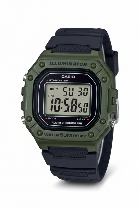 RELOJ CASIO DIGITAL  W-218H-3A HOMBRE