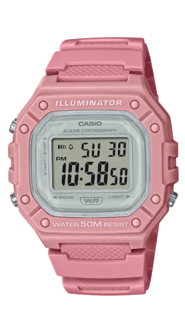 RELOJ CASIO DIGITAL W-218HC-4AV MUJER